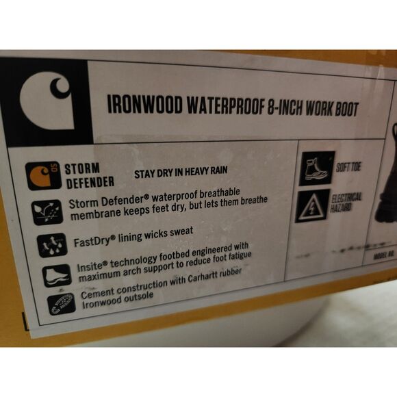 Carhartt Ironwood Waterproof Work Boot | Men's size 10.5 Wide - Picture 3 of 11